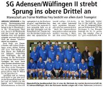 SG Adensen/Wülfingen ll strebt Sprung ins obere Drittel an