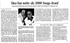 Duo hat mehr als 2000 Songs drauf